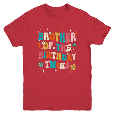 Brother Of The Birthday Twins Boys Girls Party Retro Bday Youth Shirt | siriusteestore