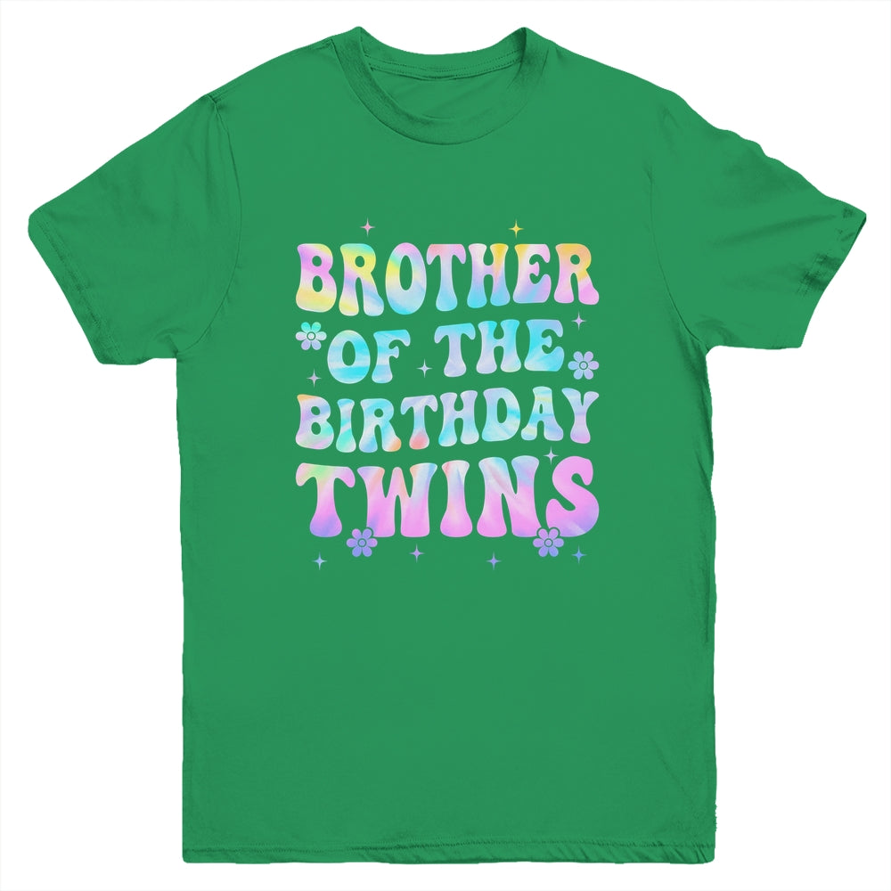 Brother Of The Birthday Twins Girls Kids Party Retro Bday Youth Shirt | siriusteestore