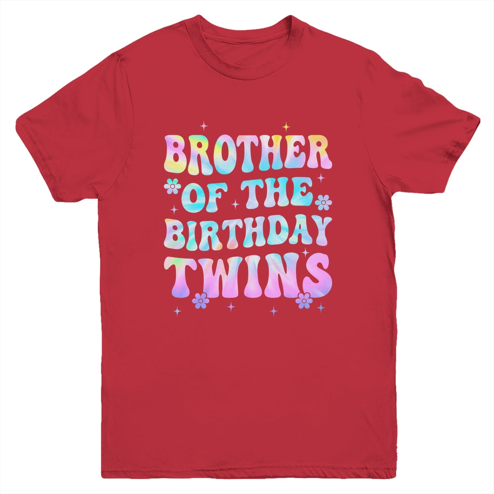 Brother Of The Birthday Twins Girls Kids Party Retro Bday Youth Shirt | siriusteestore