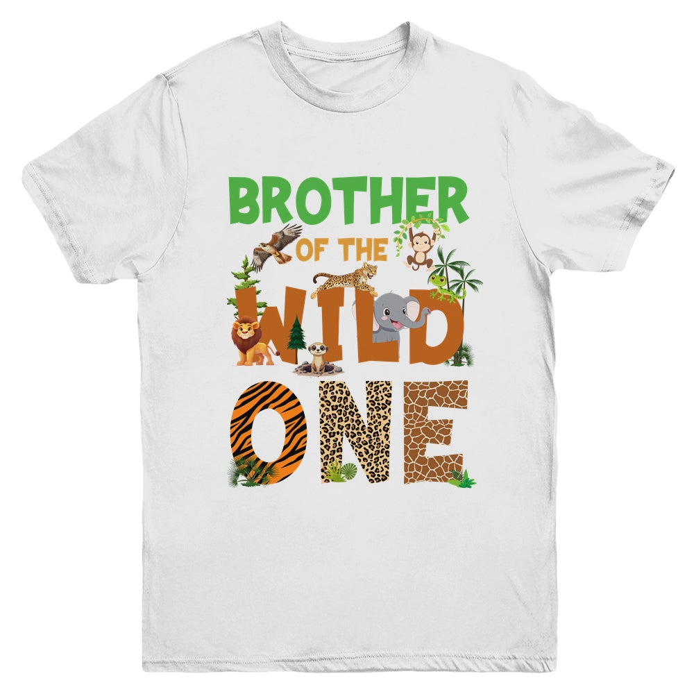 Brother Of The Birthday Wild One Safari Birthday Boy Family Youth Shirt | siriusteestore
