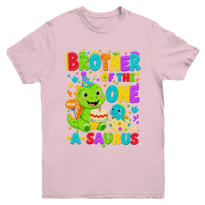Brother Of The One-A-Saurus 1St Birthday Boy T-Rex Dinosaur Youth Shirt | siriusteestore