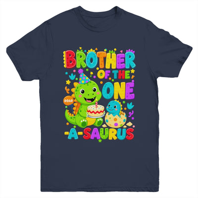 Brother Of The One-A-Saurus 1St Birthday Boy T-Rex Dinosaur Youth Shirt | siriusteestore
