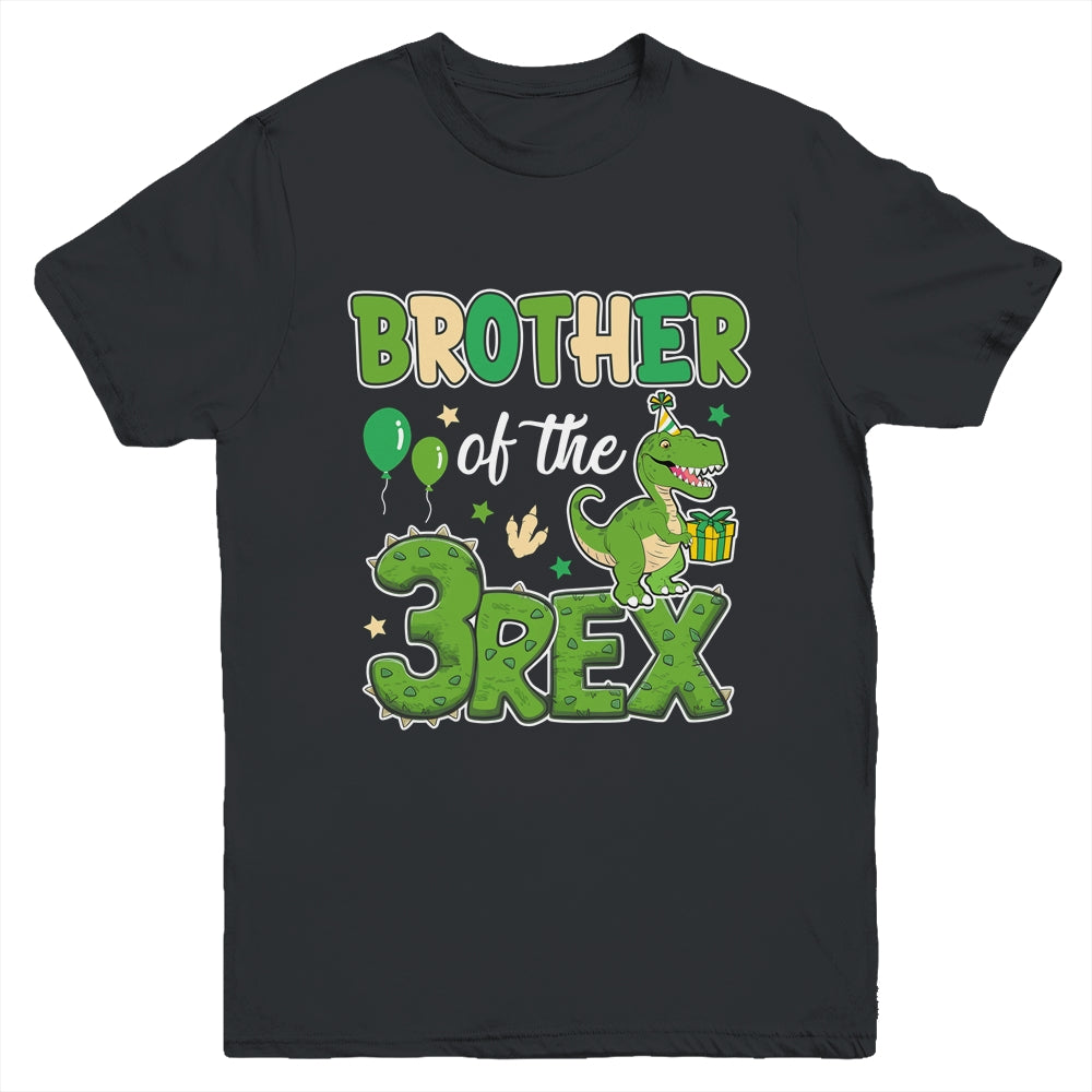Brother Of The Three Rex Birthday Dinosaur Family Matching Youth Shirt | siriusteestore