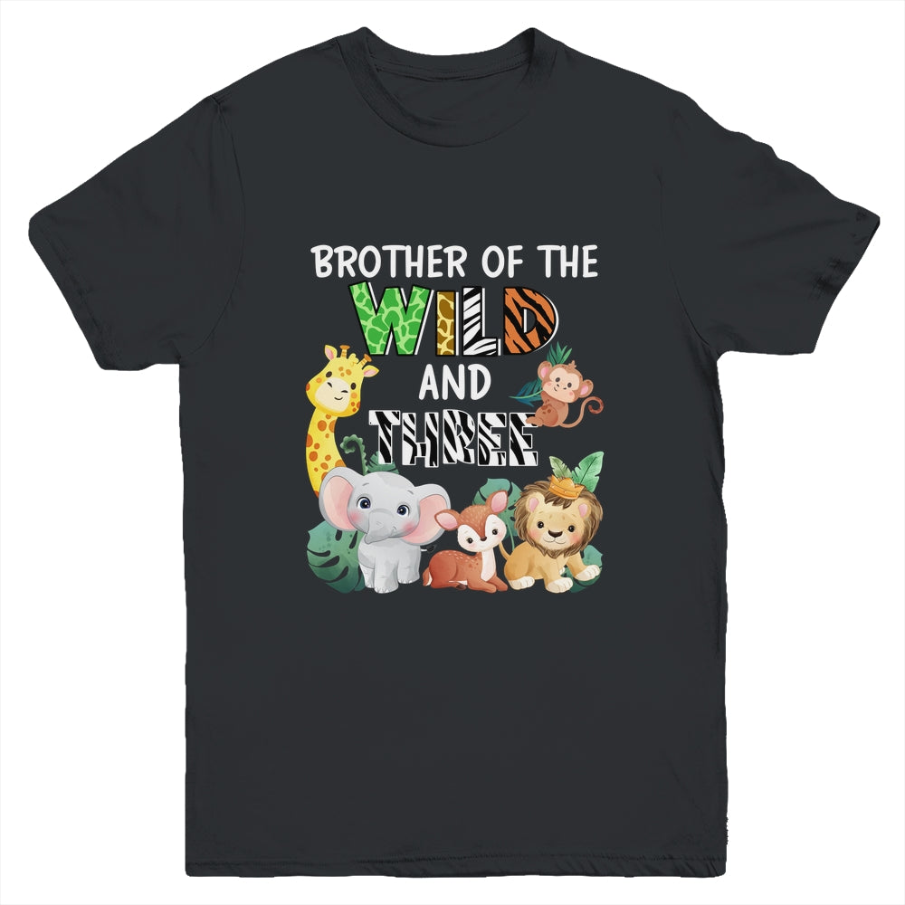 Brother Of The Wild And Three Zoo Theme Birthday Safari Youth Shirt | siriusteestore