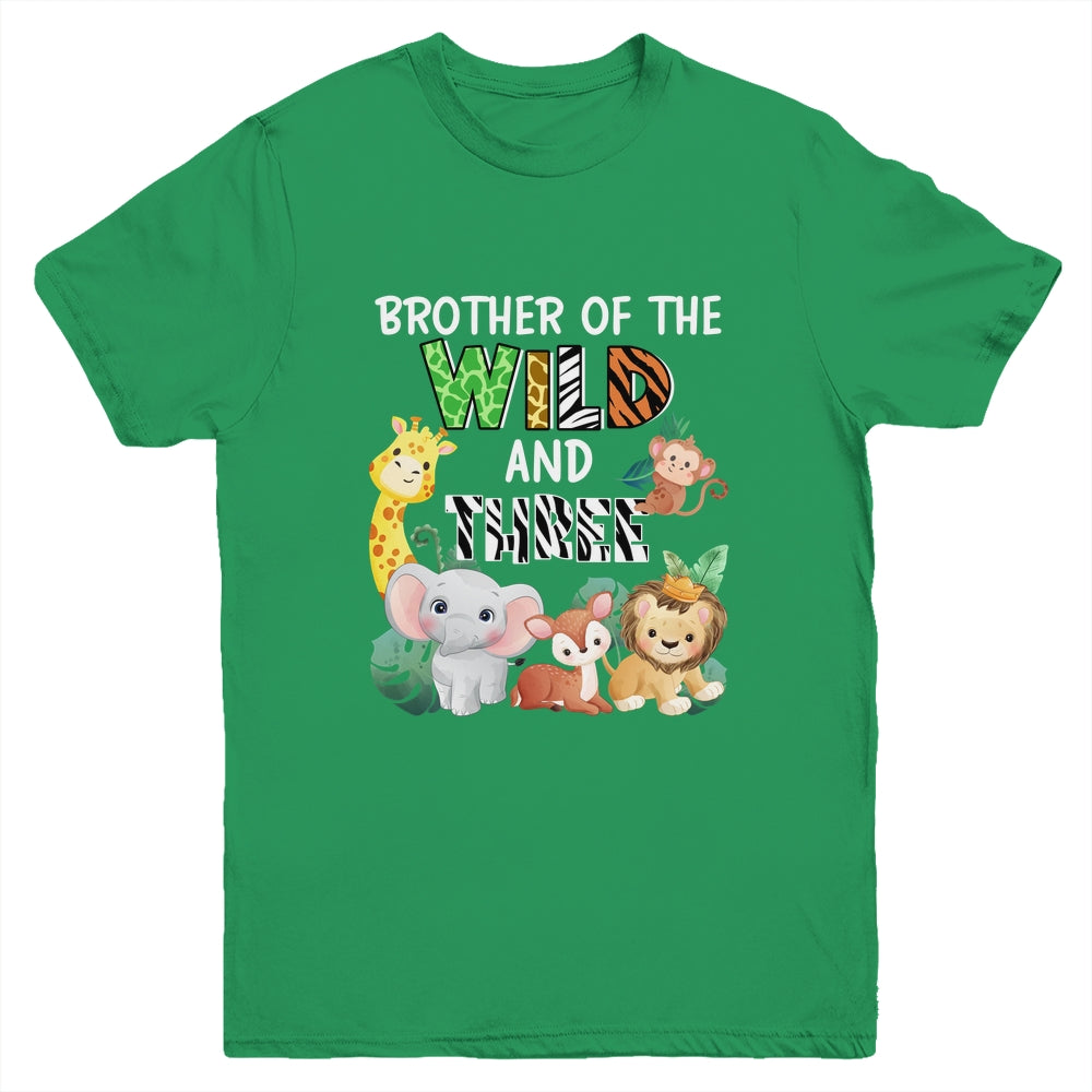 Brother Of The Wild And Three Zoo Theme Birthday Safari Youth Shirt | siriusteestore