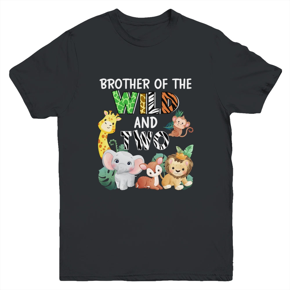 Brother Of The Wild And Two Zoo Theme Birthday Safari Youth Shirt | siriusteestore