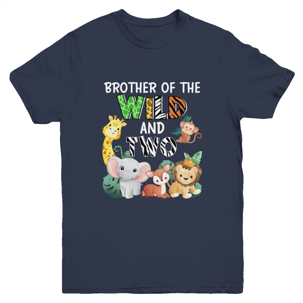 Brother Of The Wild And Two Zoo Theme Birthday Safari Youth Shirt | siriusteestore