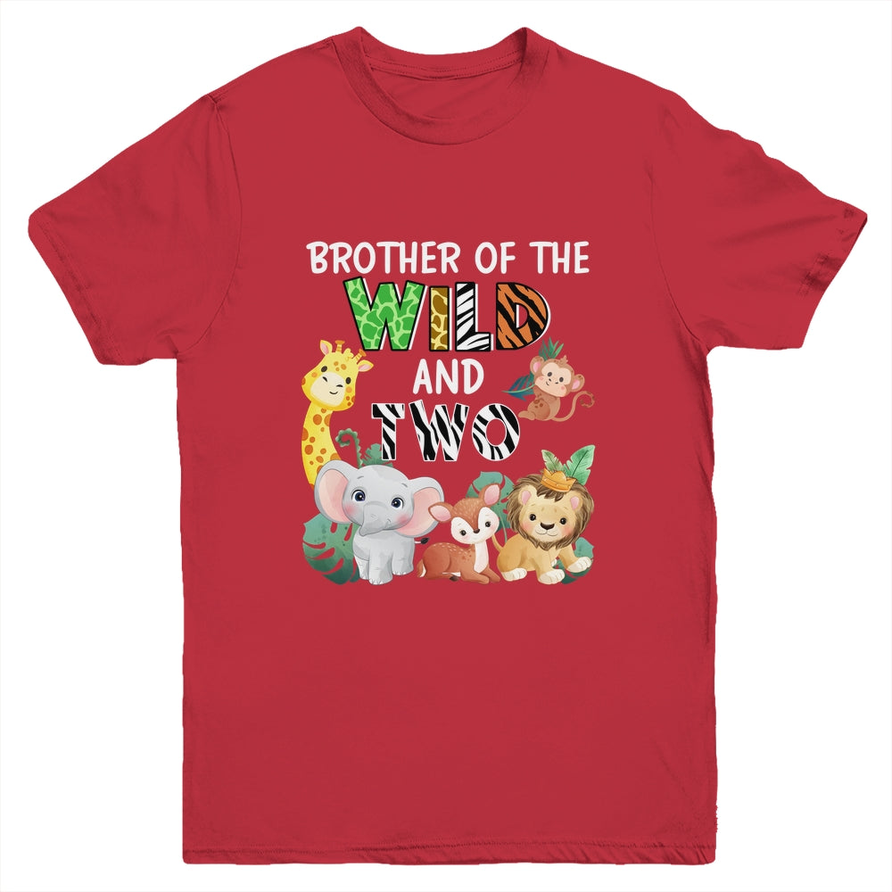 Brother Of The Wild And Two Zoo Theme Birthday Safari Youth Shirt | siriusteestore