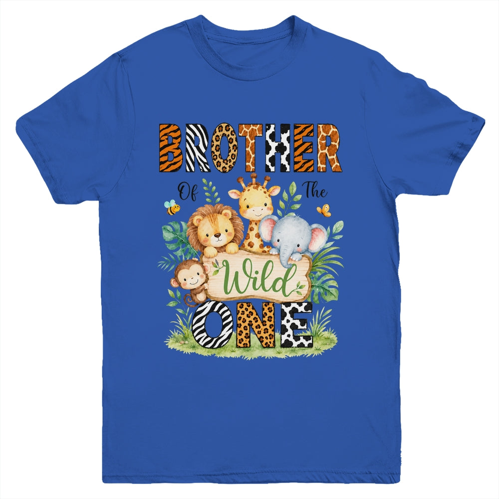 Brother Of The Wild One First Birthday Boy Jungle Safari Youth Shirt | siriusteestore