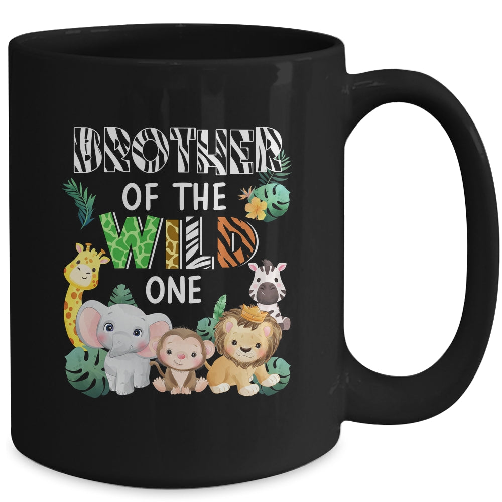 Brother Of The Wild One Zoo Theme Birthday Safari Animal Mug | siriusteestore