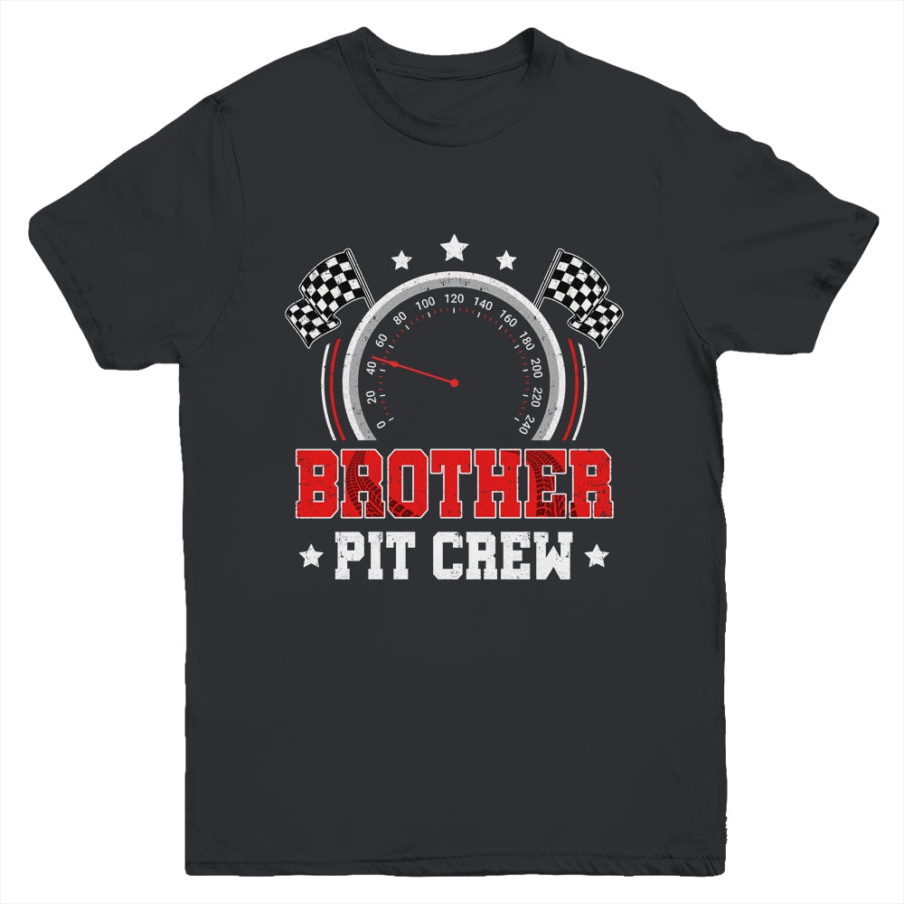 Brother Pit Crew Race Car Birthday Party Racing Family Youth Shirt | siriusteestore
