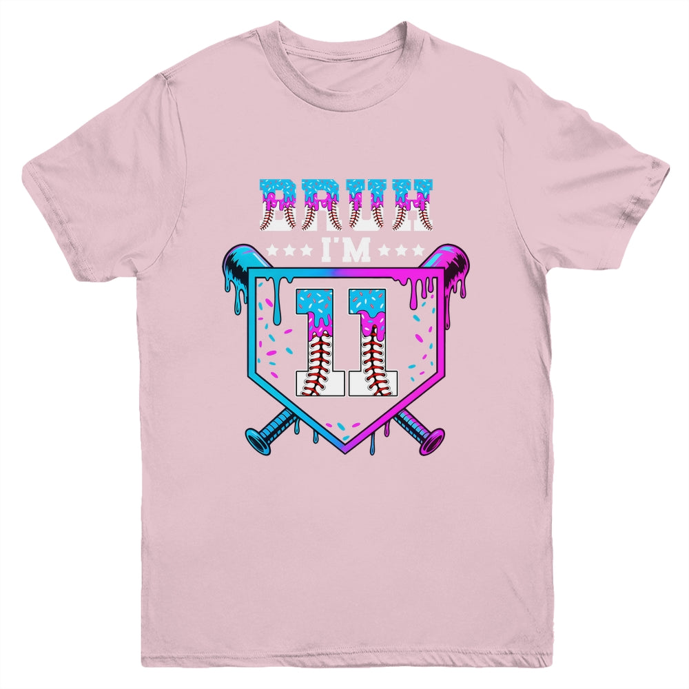 Bruh 11th Birthday Boy Baseball Ice Cream Drip 11 Years Old Boy Youth Shirt | siriusteestore