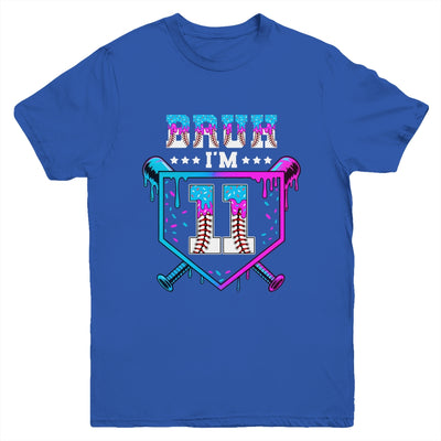 Bruh 11th Birthday Boy Baseball Ice Cream Drip 11 Years Old Boy Youth Shirt | siriusteestore