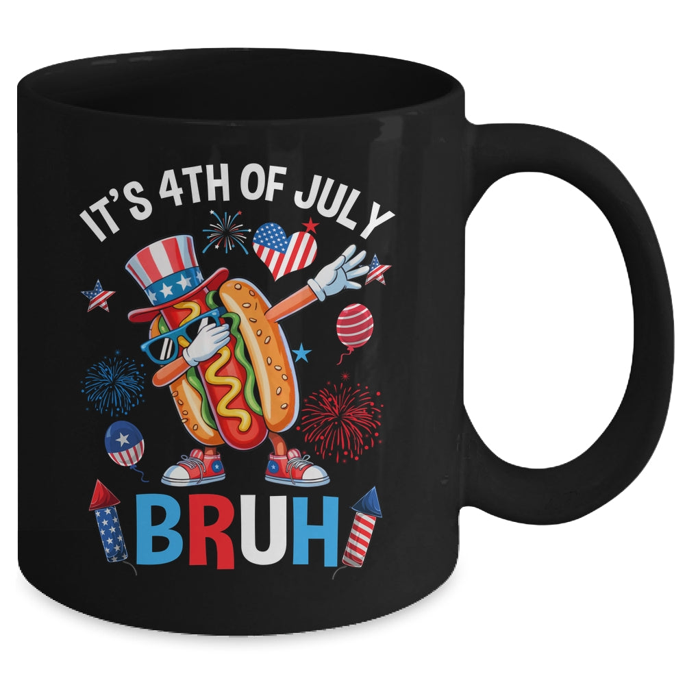 Bruh 4th Of July Boys Kids Hotdog Funny Fourth Of July Mug | siriusteestore