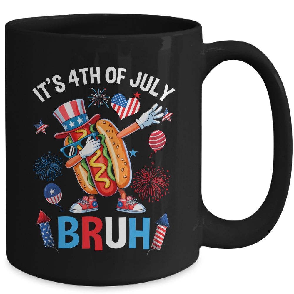 Bruh 4th Of July Boys Kids Hotdog Funny Fourth Of July Mug | siriusteestore