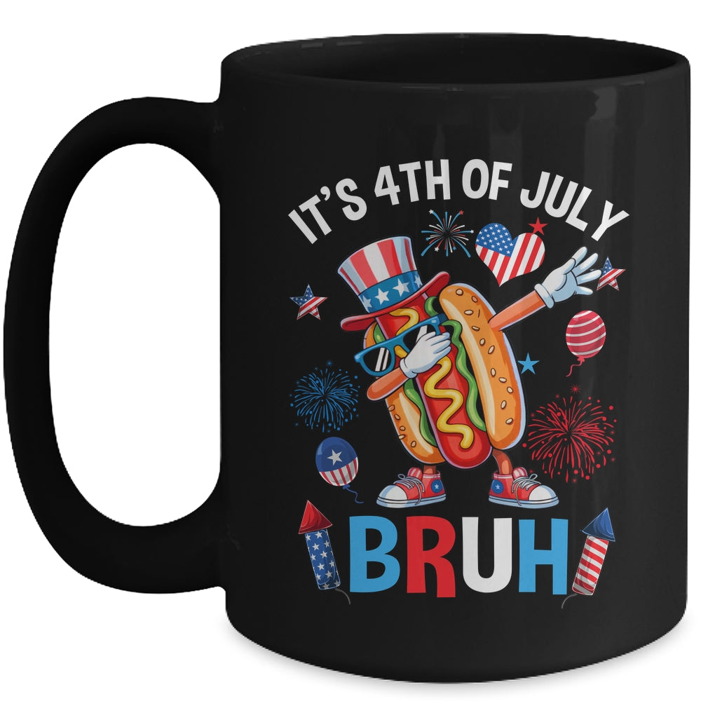 Bruh 4th Of July Boys Kids Hotdog Funny Fourth Of July Mug | siriusteestore
