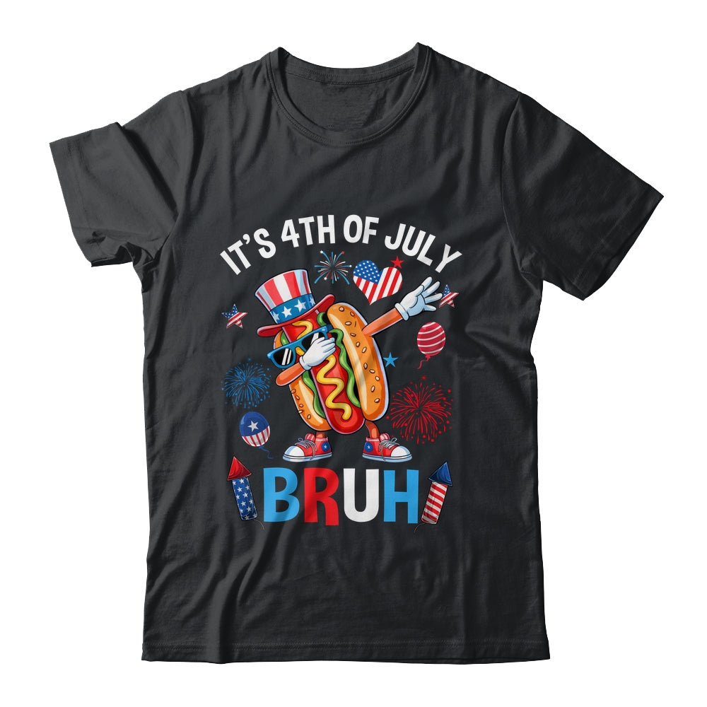 Bruh 4th Of July Boys Kids Hotdog Funny Fourth Of July Shirt & Hoodie | siriusteestore