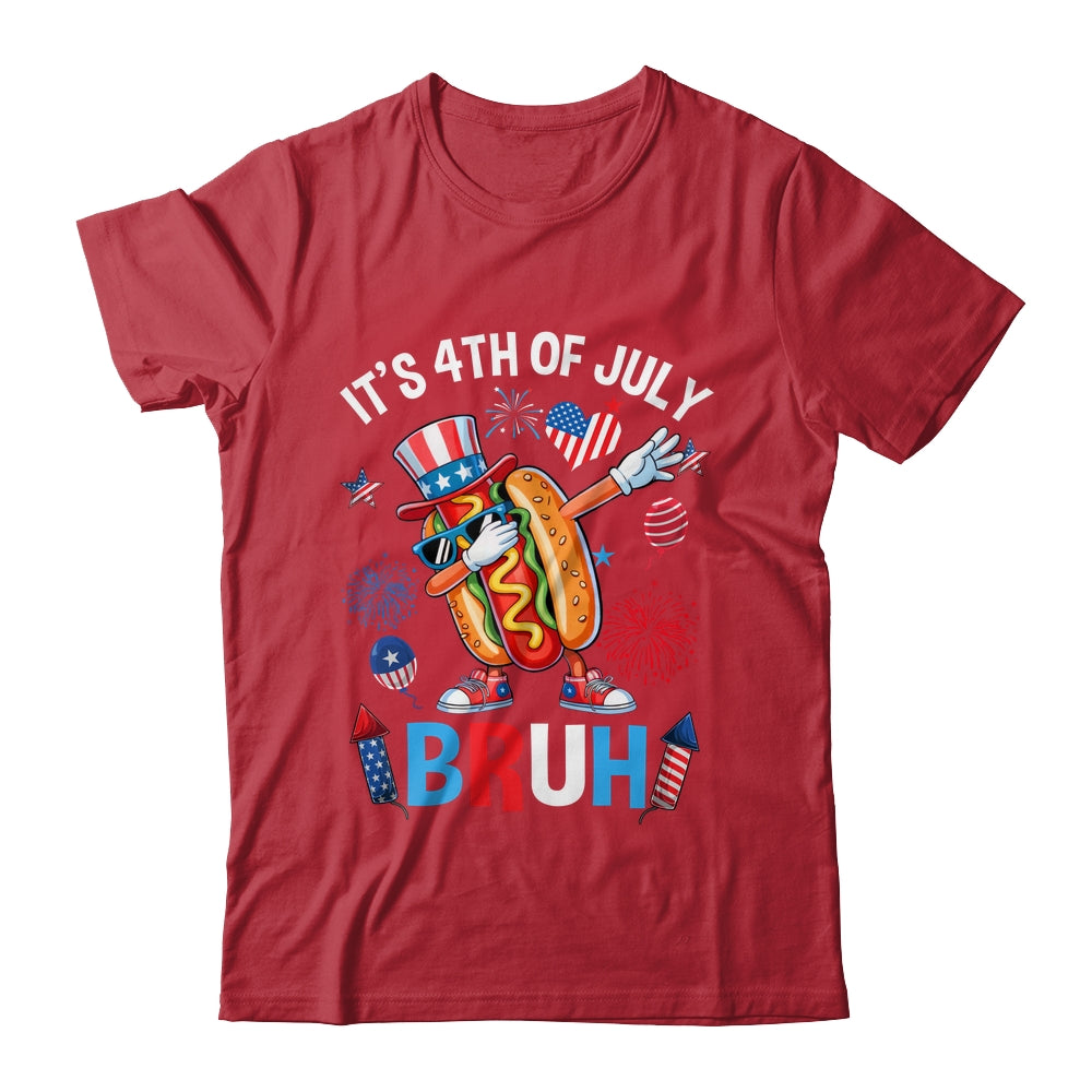 Bruh 4th Of July Boys Kids Hotdog Funny Fourth Of July Shirt & Hoodie | siriusteestore
