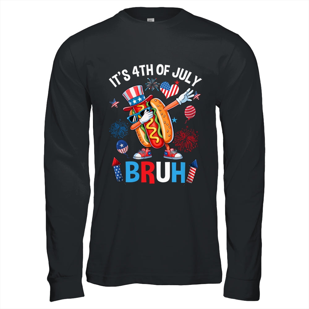 Bruh 4th Of July Boys Kids Hotdog Funny Fourth Of July Shirt & Hoodie | siriusteestore