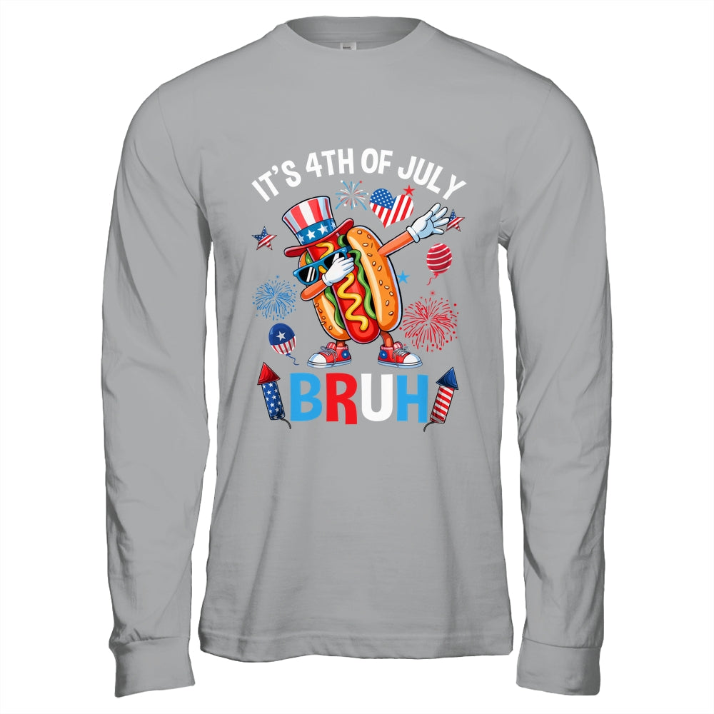 Bruh 4th Of July Boys Kids Hotdog Funny Fourth Of July Shirt & Hoodie | siriusteestore