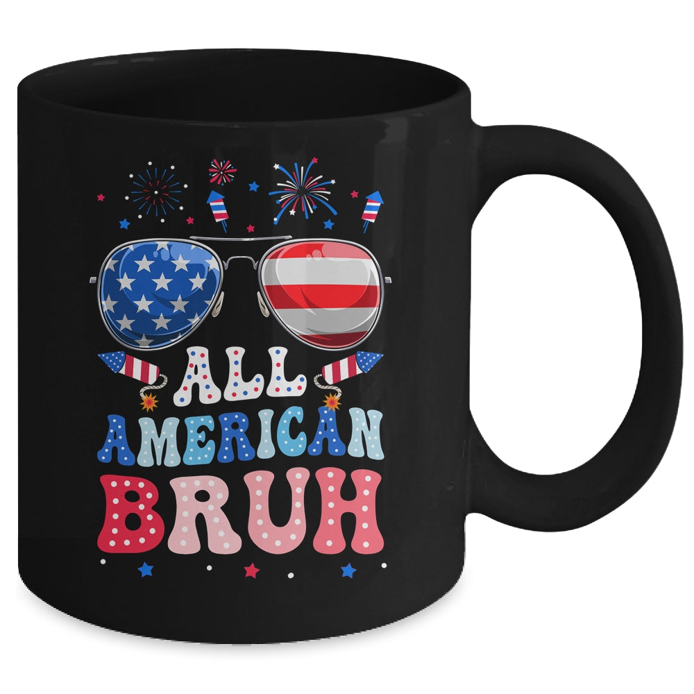 Bruh 4th Of July Patriotic Funny For Boys Girls Groovy Mug | siriusteestore