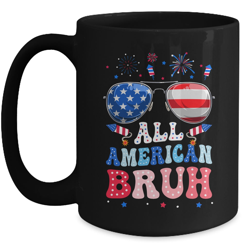 Bruh 4th Of July Patriotic Funny For Boys Girls Groovy Mug | siriusteestore