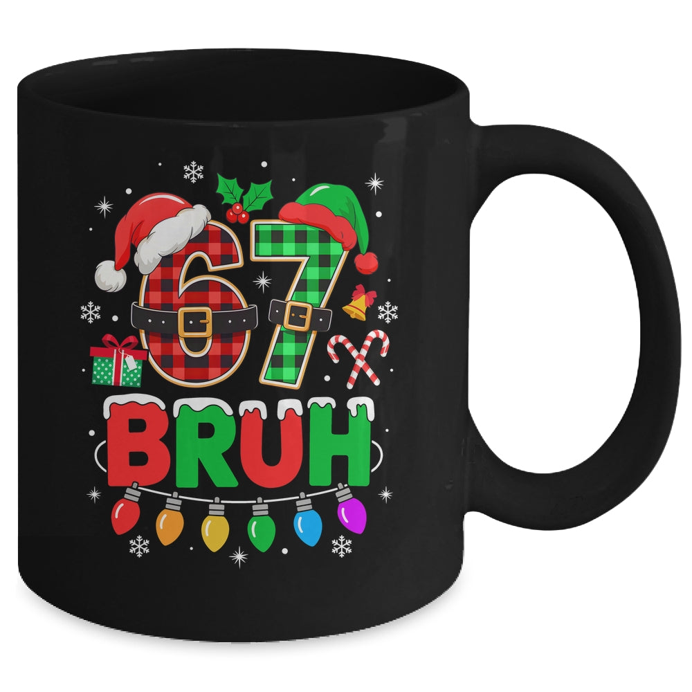 Bruh 67 Six Seven 6 7 Meme Christmas Funny Kids Boy Girl Mug | siriusteestore
