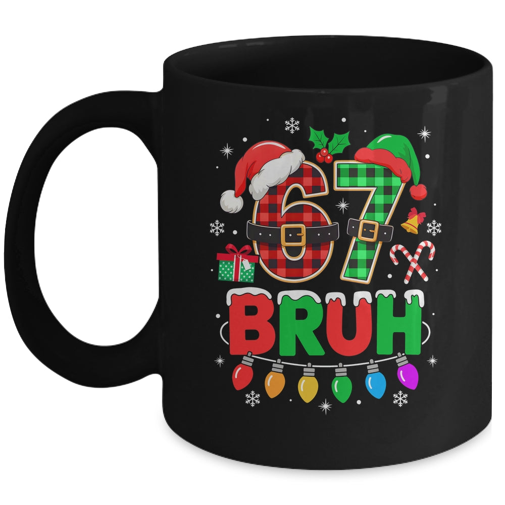 Bruh 67 Six Seven 6 7 Meme Christmas Funny Kids Boy Girl Mug | siriusteestore