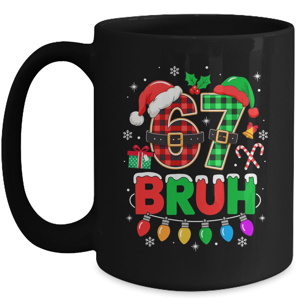 Bruh 67 Six Seven 6 7 Meme Christmas Funny Kids Boy Girl Mug | siriusteestore