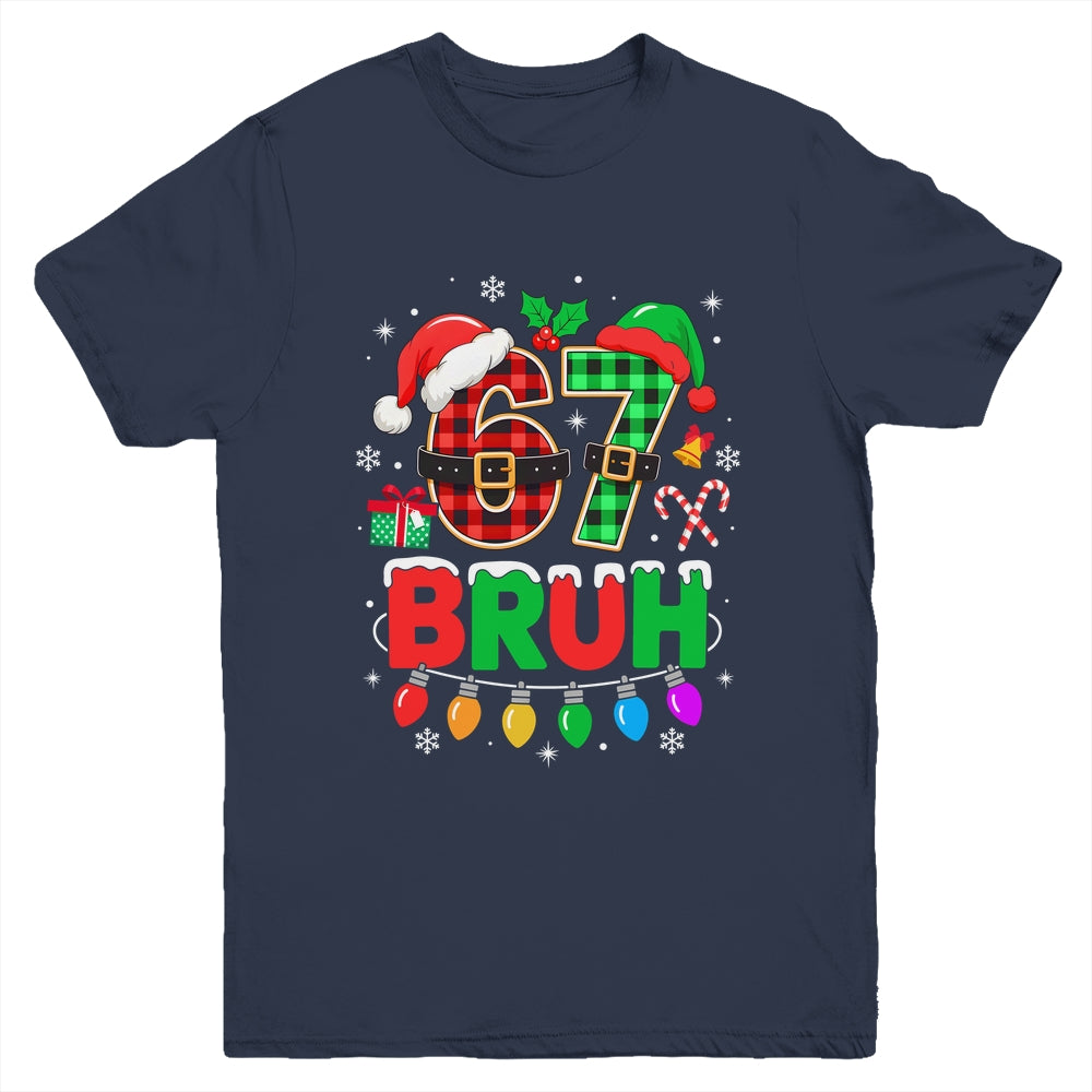 Bruh 67 Six Seven 6 7 Meme Christmas Funny Kids Boy Girl Youth Shirt | siriusteestore