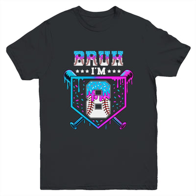 Bruh 8th Birthday Boy Baseball Ice Cream Drip 8 Years Old Boy Youth Shirt | siriusteestore