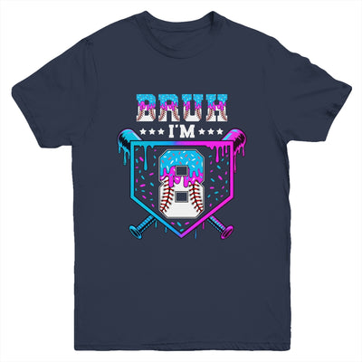 Bruh 8th Birthday Boy Baseball Ice Cream Drip 8 Years Old Boy Youth Shirt | siriusteestore