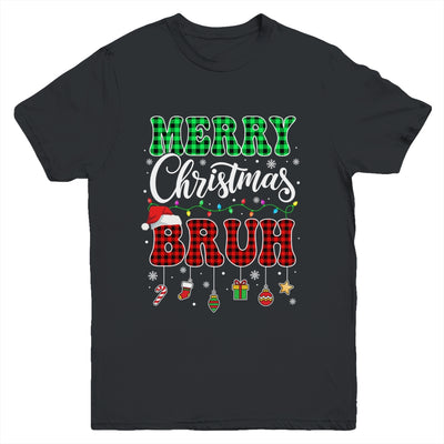 Bruh Christmas Buffalo Red Plaid Teens Boys Kids Xmas Youth Shirt | siriusteestore