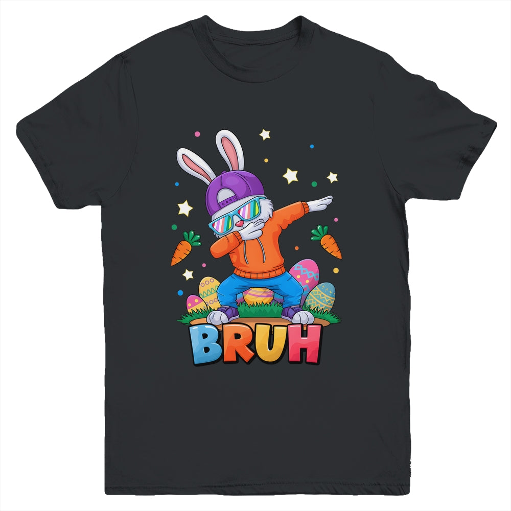 Bruh Dab Bunny Easter Funny Kids Boys Girls Mens Easter Youth Shirt | siriusteestore