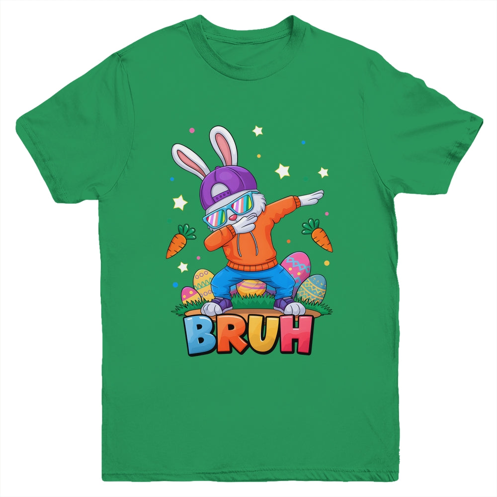Bruh Dab Bunny Easter Funny Kids Boys Girls Mens Easter Youth Shirt | siriusteestore