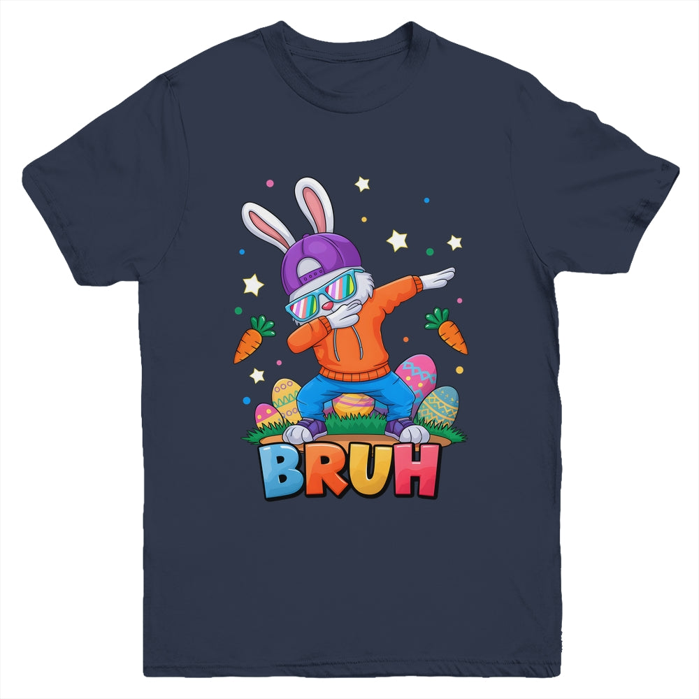 Bruh Dab Bunny Easter Funny Kids Boys Girls Mens Easter Youth Shirt | siriusteestore