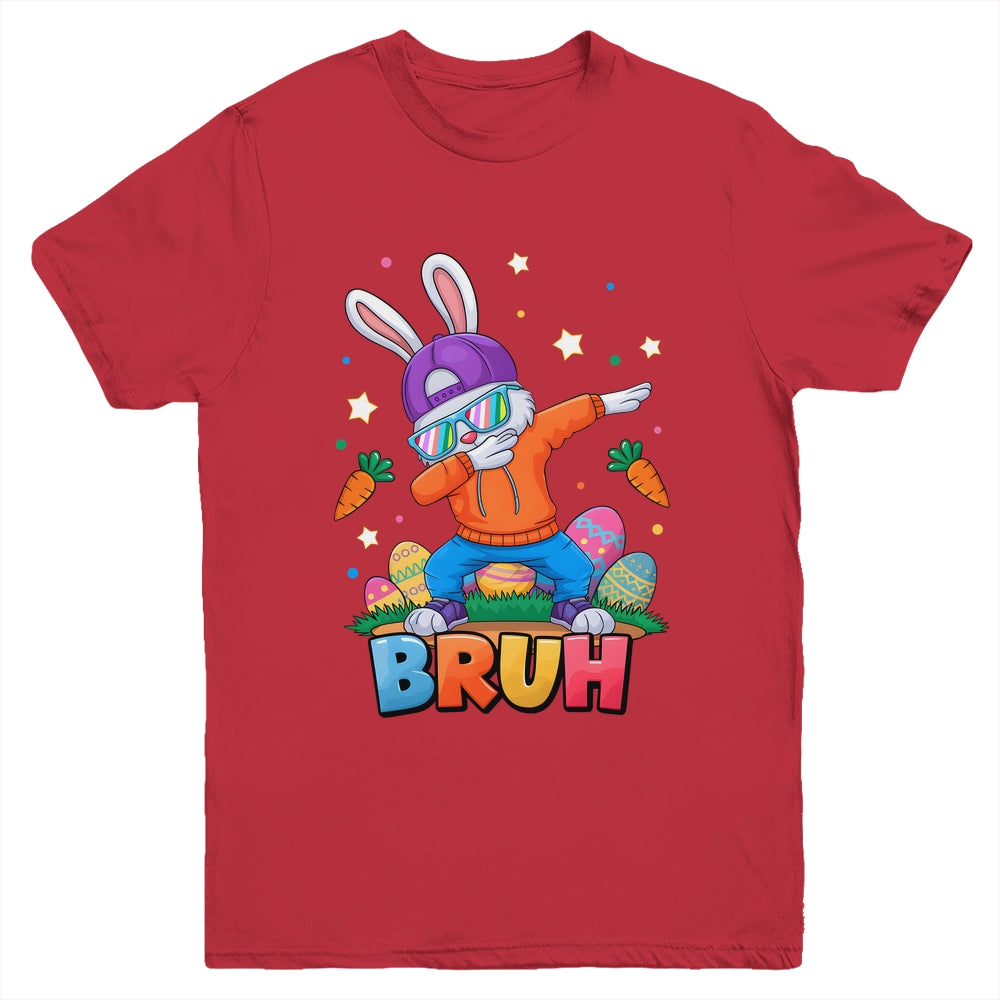 Bruh Dab Bunny Easter Funny Kids Boys Girls Mens Easter Youth Shirt | siriusteestore
