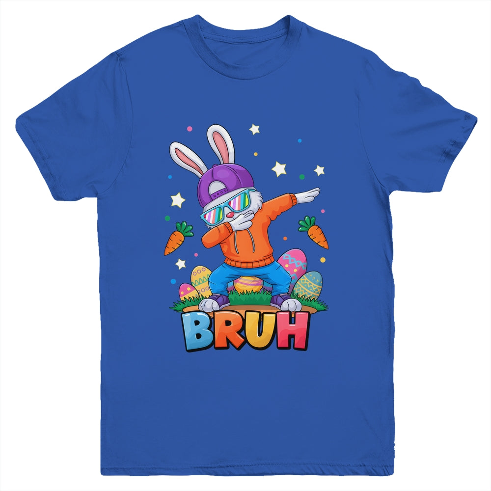 Bruh Dab Bunny Easter Funny Kids Boys Girls Mens Easter Youth Shirt | siriusteestore
