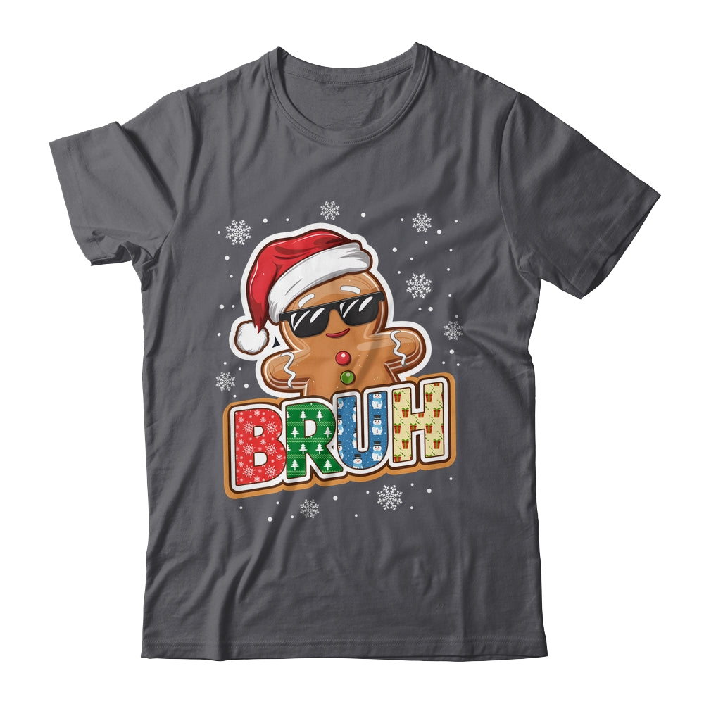Bruh Funny Christmas Gingerbread Man Teens Boys Kids Shirt & Sweatshirt | siriusteestore