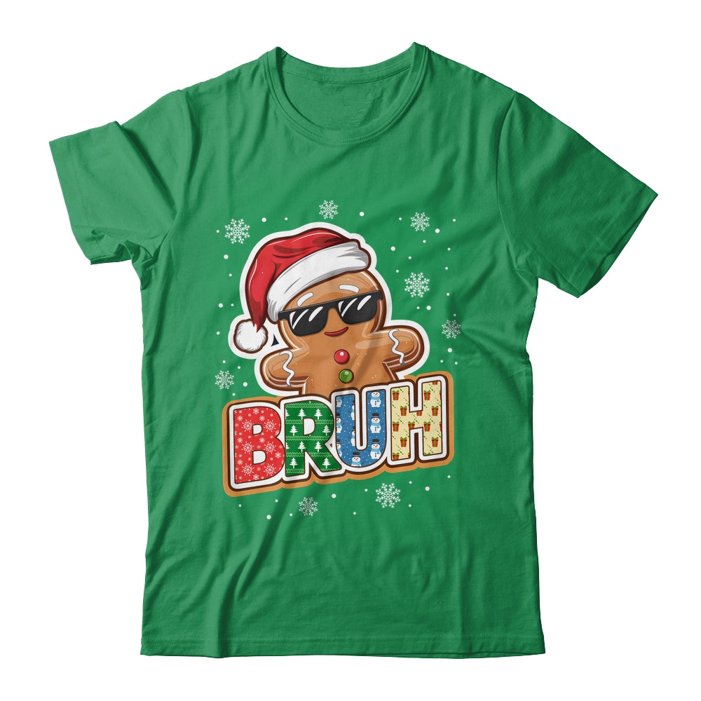 Bruh Funny Christmas Gingerbread Man Teens Boys Kids Shirt & Sweatshirt | siriusteestore
