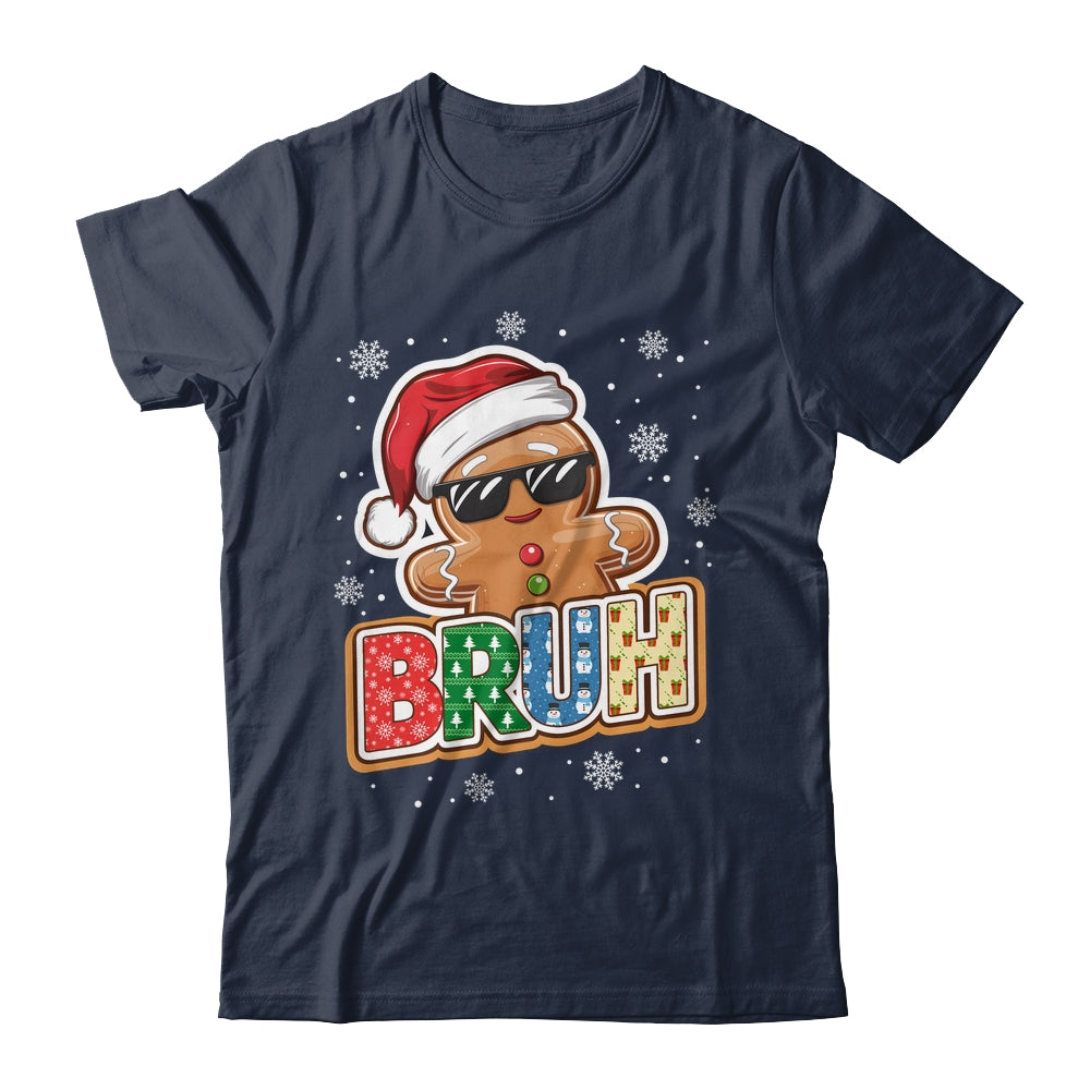 Bruh Funny Christmas Gingerbread Man Teens Boys Kids Shirt & Sweatshirt | siriusteestore