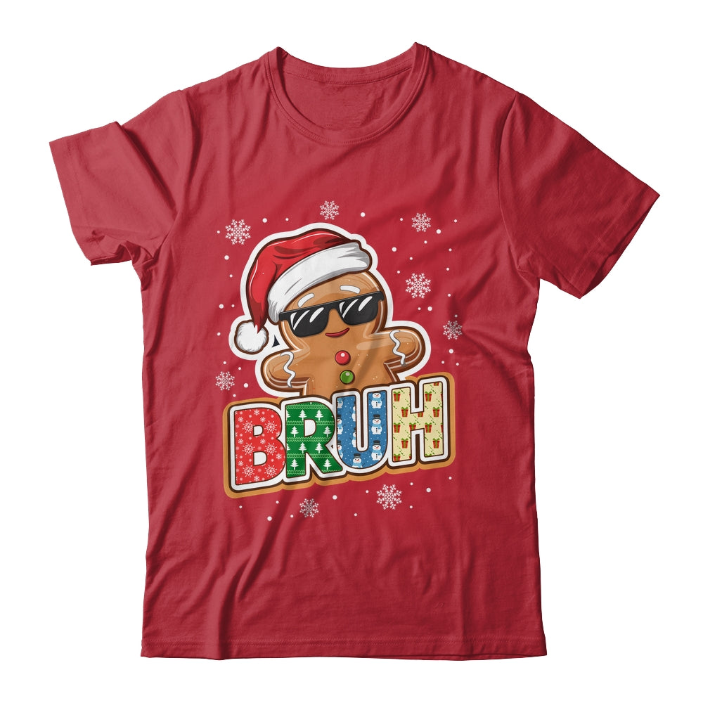 Bruh Funny Christmas Gingerbread Man Teens Boys Kids Shirt & Sweatshirt | siriusteestore