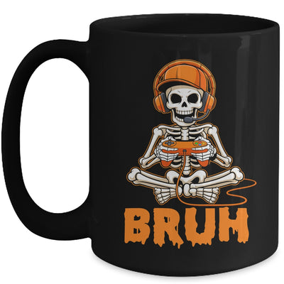 Bruh Halloween Boys Kids Gamer Mens Skeleton Video Gaming Mug | siriusteestore
