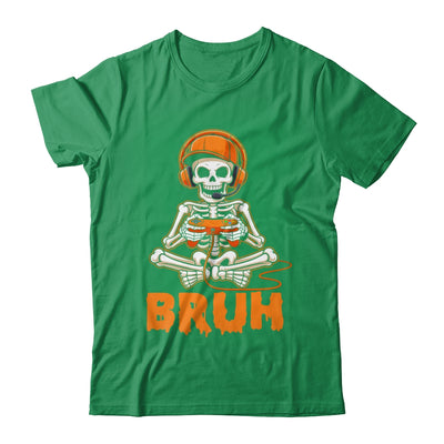 Bruh Halloween Boys Kids Gamer Mens Skeleton Video Gaming Shirt & Hoodie | siriusteestore