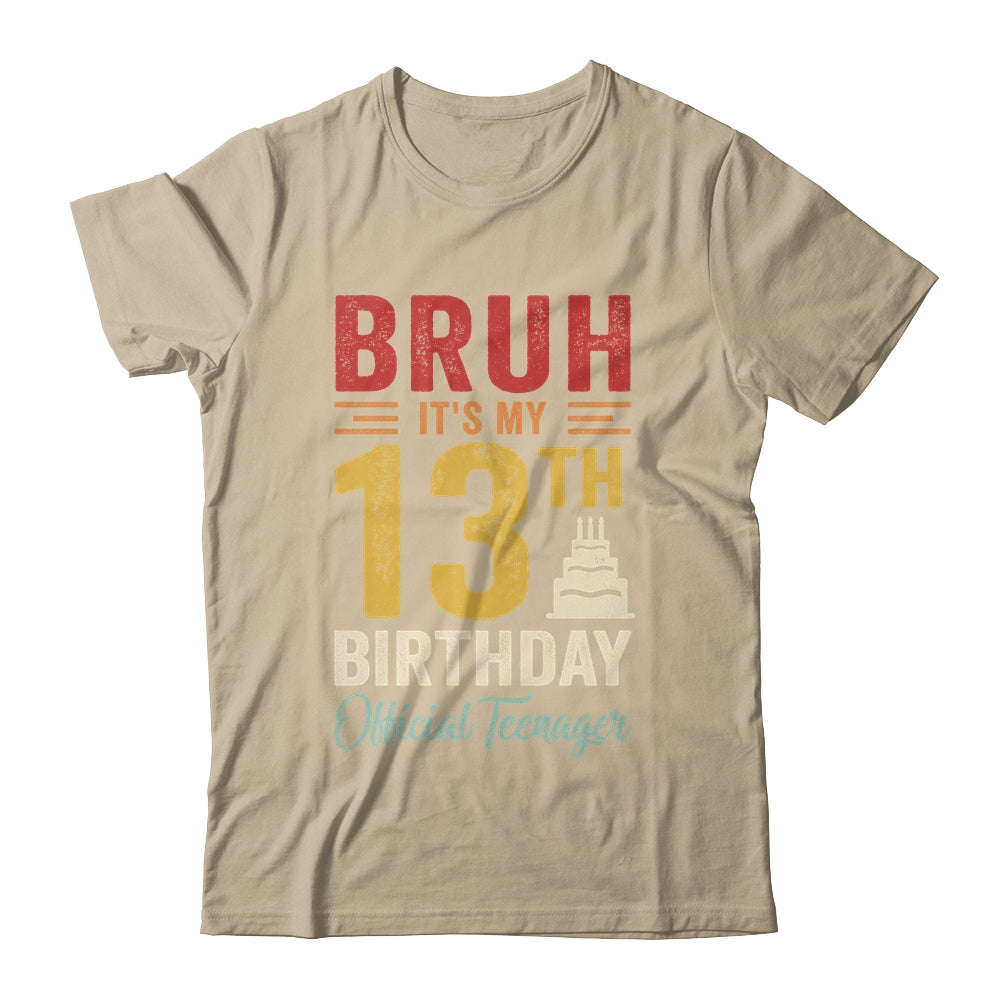 Bruh I'm 13 Official Teenager 13 Year Old Birthday Boy Shirt & Hoodie | siriusteestore