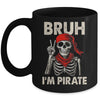 Bruh Im A Pirate Spooky Skeleton Halloween Costumes Men Boys Mug | siriusteestore