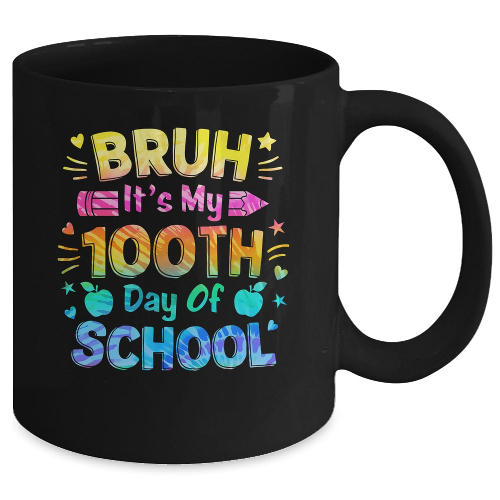 Bruh It's My 100 Days Of School Tie Dye 100th Day Boys Girls Mug | siriusteestore