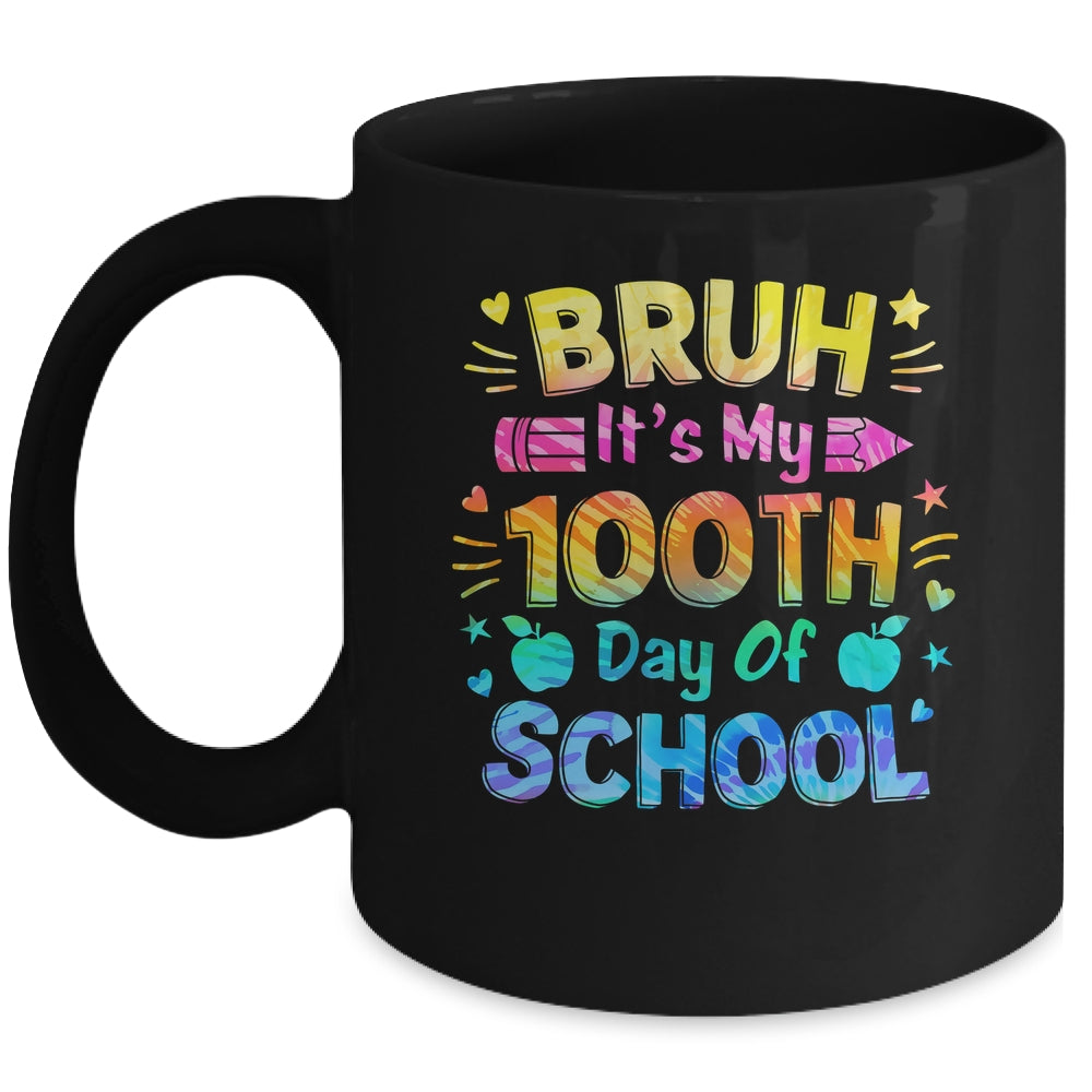 Bruh It's My 100 Days Of School Tie Dye 100th Day Boys Girls Mug | siriusteestore