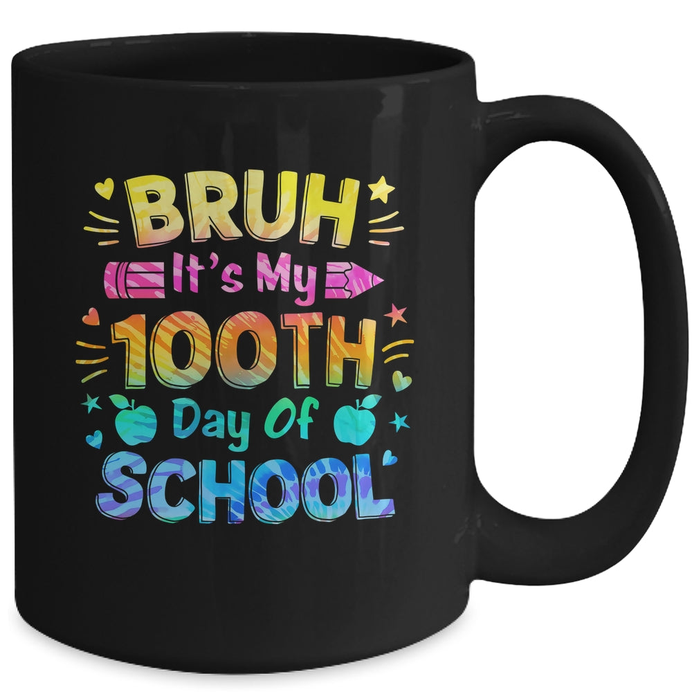 Bruh It's My 100 Days Of School Tie Dye 100th Day Boys Girls Mug | siriusteestore