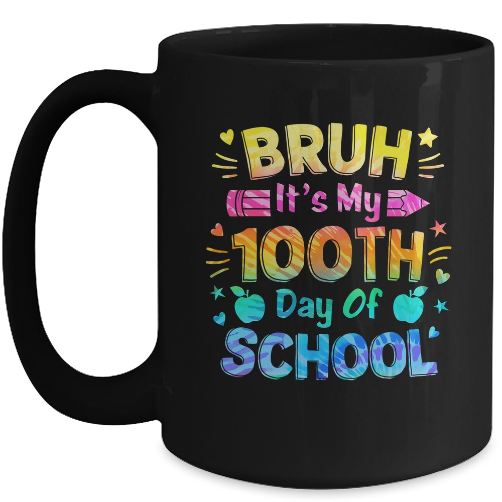 Bruh It's My 100 Days Of School Tie Dye 100th Day Boys Girls Mug | siriusteestore